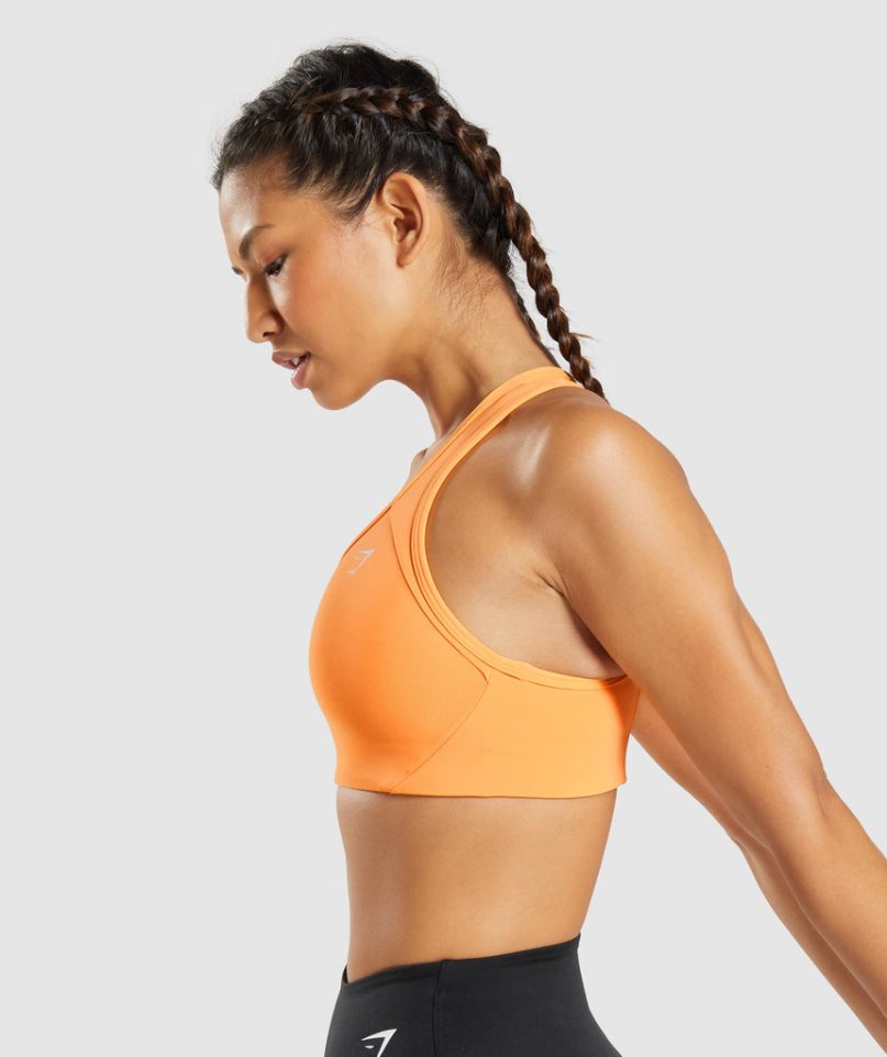 Women's Gymshark Essential Racer Back Sports Bra Orange | NZ 5GOFJY